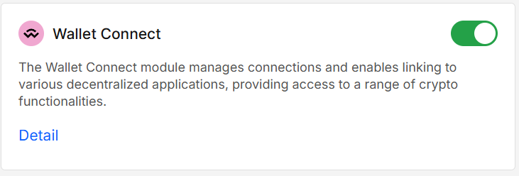 App store WalletConnect card