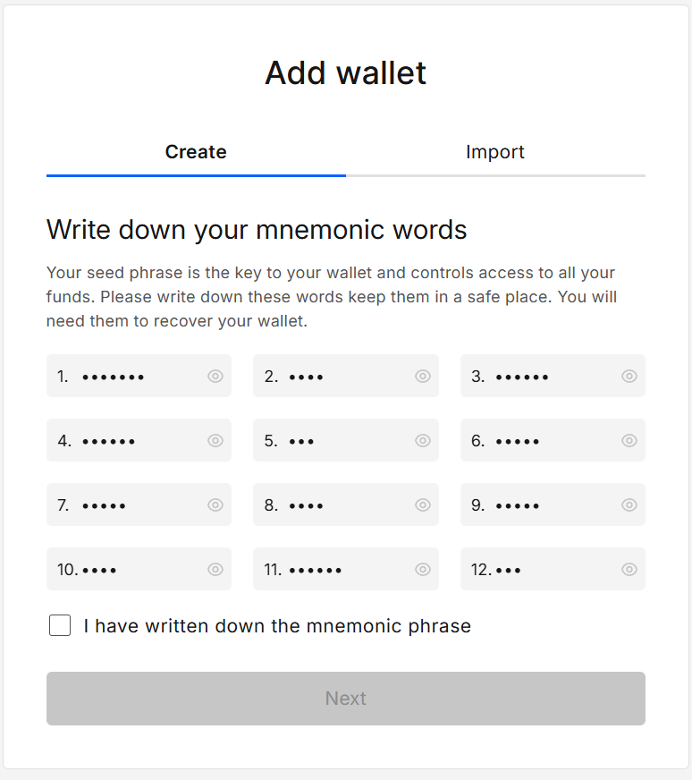 Create tab mnemonic form