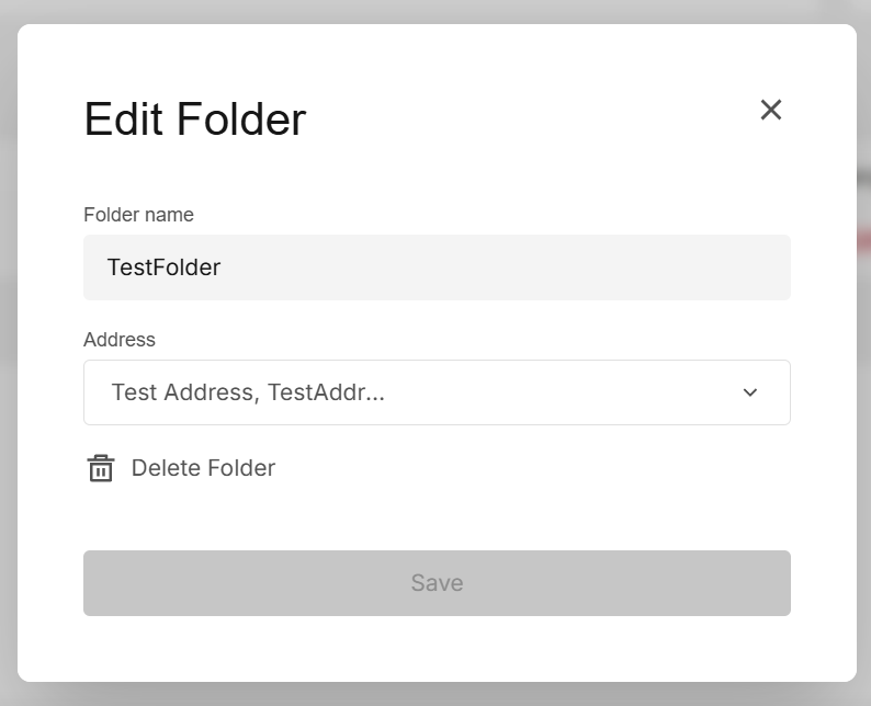 Edit folder modal