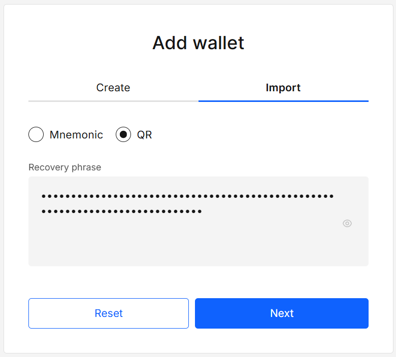 Import tab QR review form