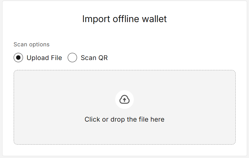 Import Offline Wallet