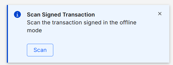 Notification — Scan signed transaction