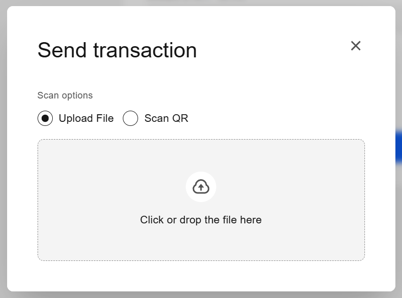 Send transaction modal