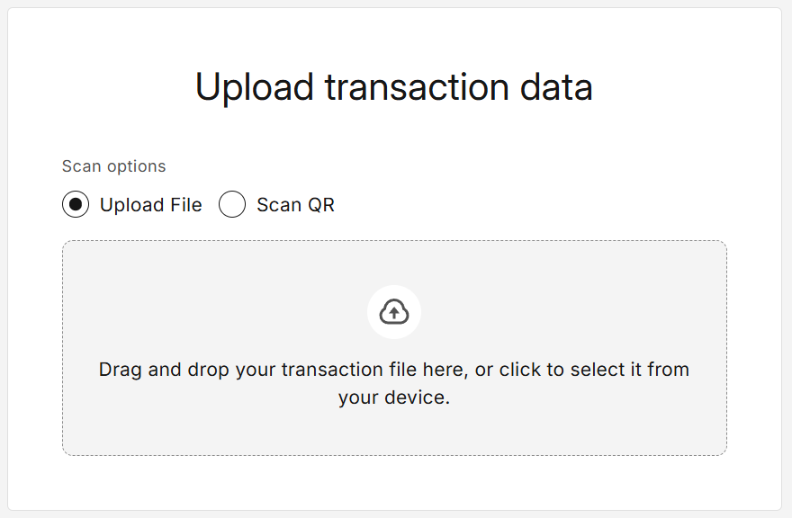 Upload unsigned payload